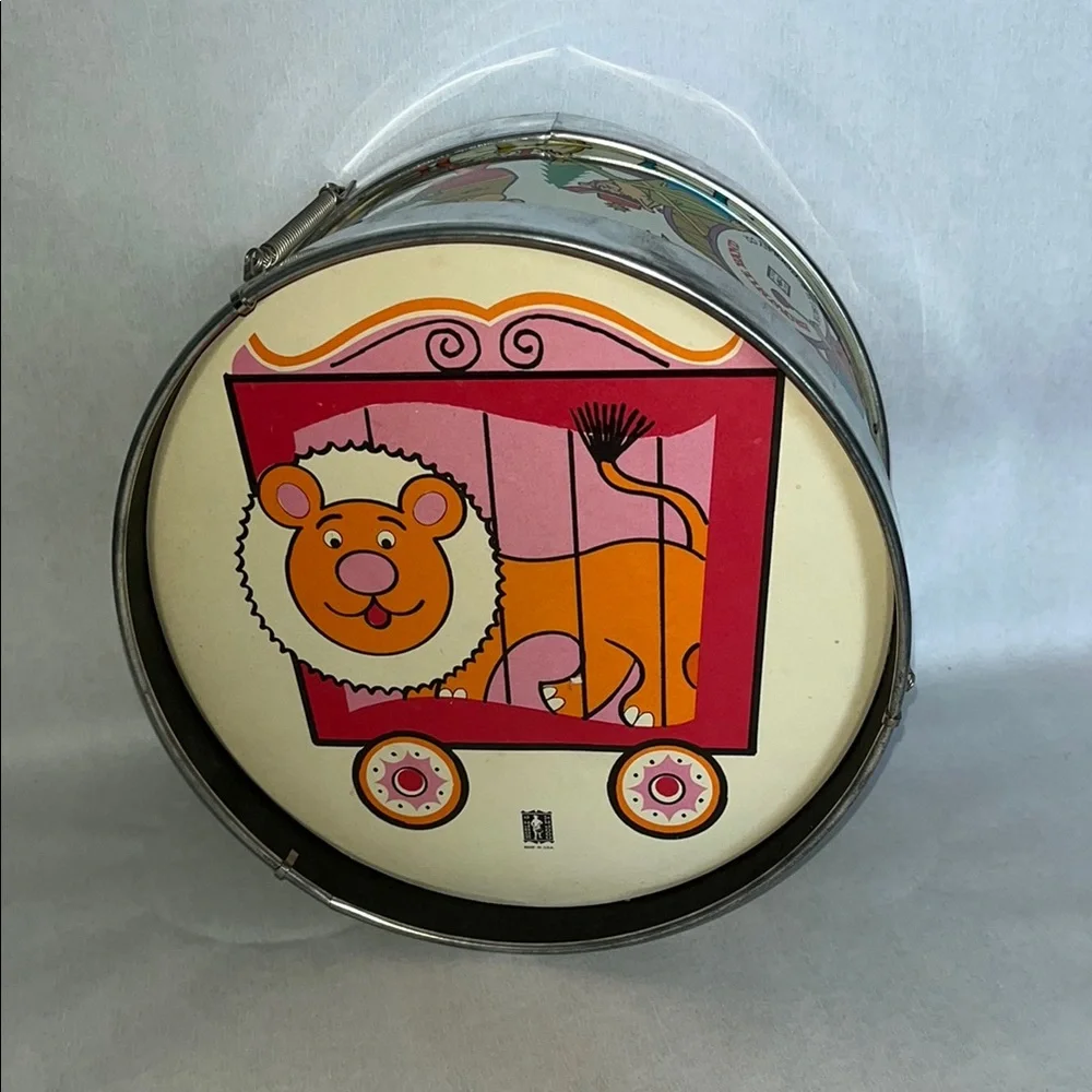Vintage Circus Lion Drum Toy - Picture 1 of 6